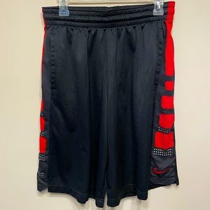 Black/Red Nike Elite Dri-Fit Basketball/Athletic Shorts